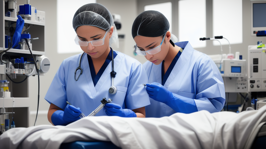 Servicing surgery center and anesthesia support equipment